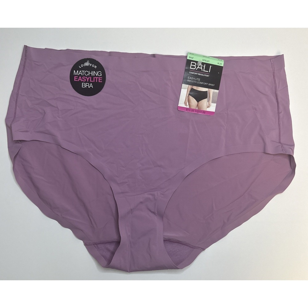 Bali Women's COMFORT REVOLUTION Easylite Brief Panty Purple Size XL/8